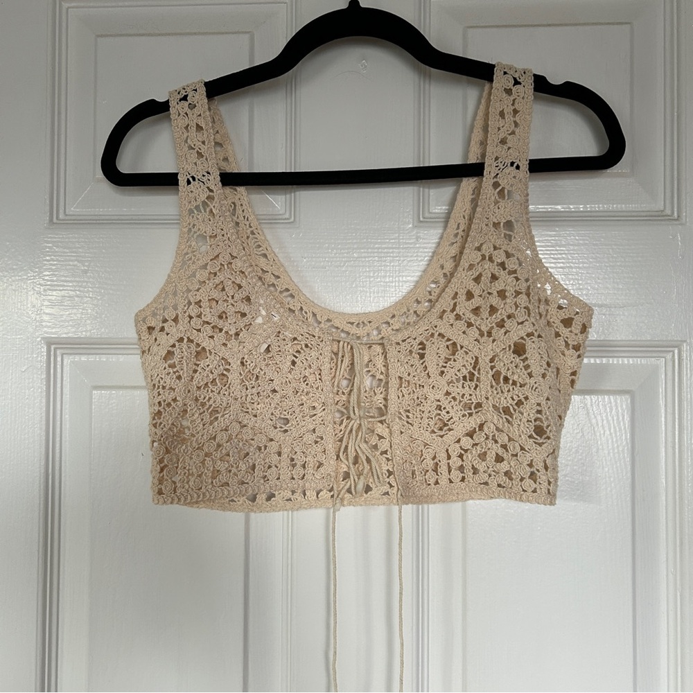 H&M Crocheted Top XS